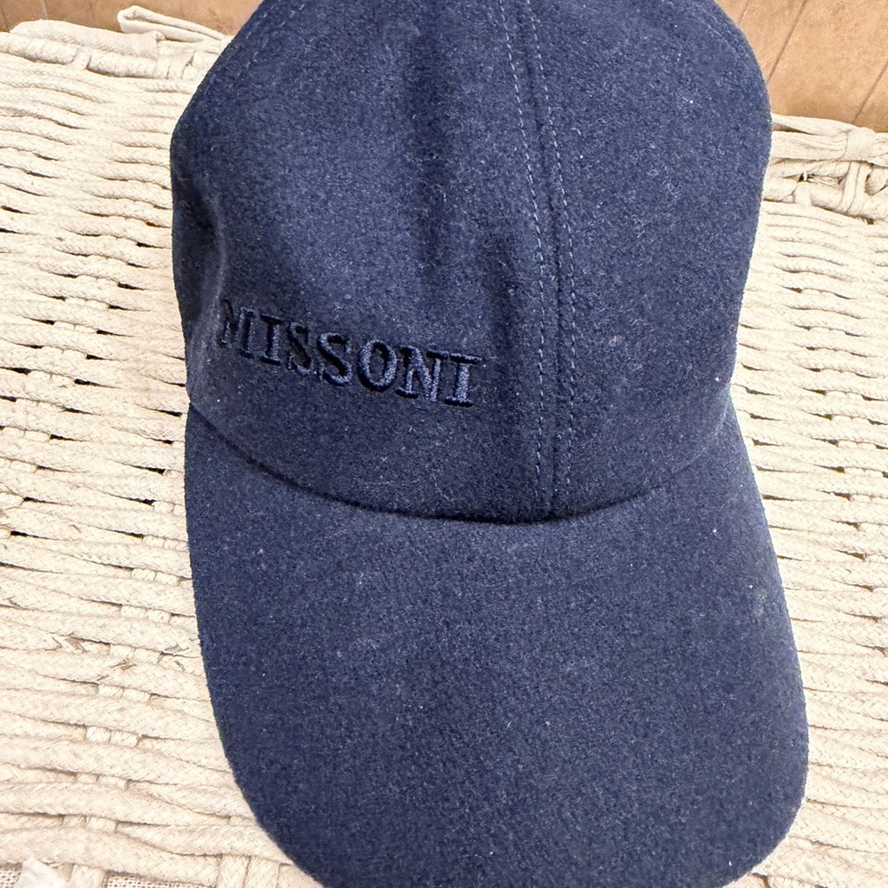 New Men’s Missoni Dark Blue Wool Hat